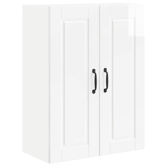 vidaXL Wall Cabinet PORTO High Gloss White 60 x 31 x 80 cm