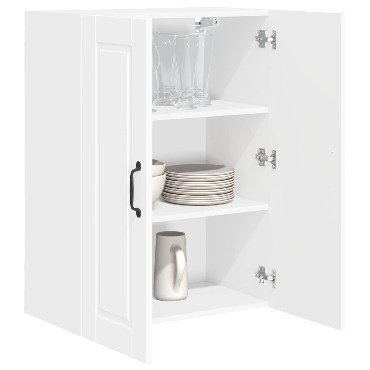 vidaXL Wall Cabinet PORTO High Gloss White 60 x 31 x 80 cm