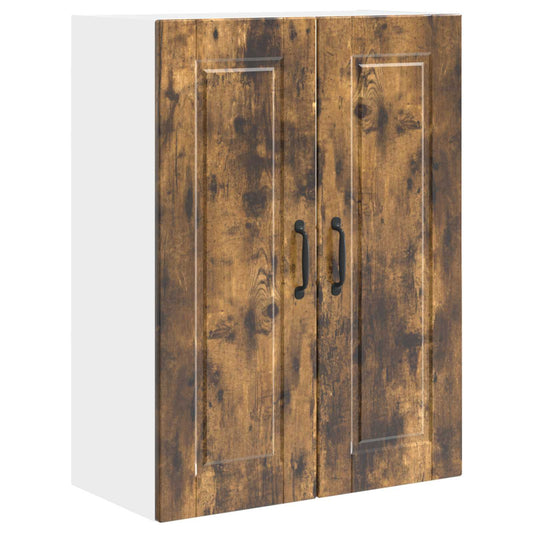 vidaXL Wall Cabinet PORTO Smoked Oak 60 x 31 x 80 cm Engineered Wood
