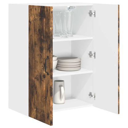 vidaXL Wall Cabinet PORTO Smoked Oak 60 x 31 x 80 cm Engineered Wood