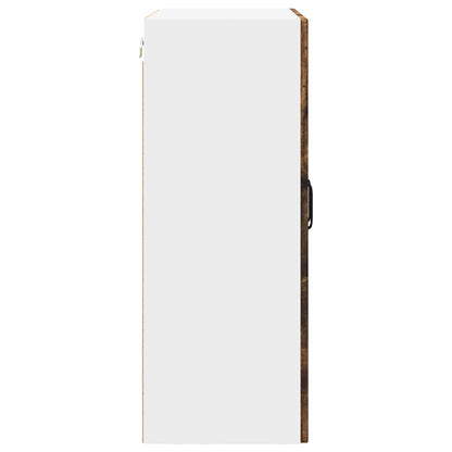 vidaXL Wall Cabinet PORTO Smoked Oak 60 x 31 x 80 cm Engineered Wood
