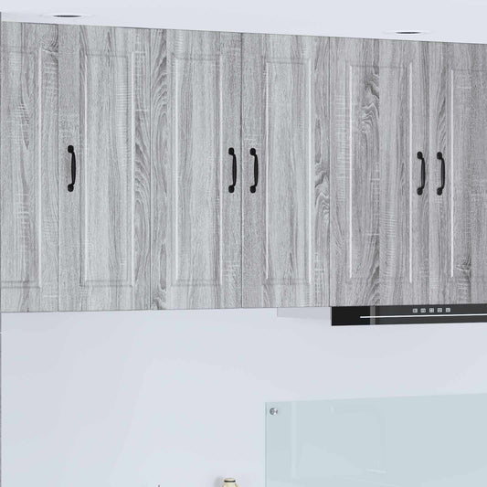 vidaXL Wall Cabinet PORTO Grey Sonoma 60 x 31 x 80 cm Engineered Wood