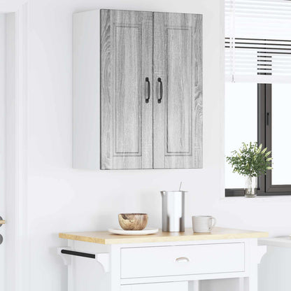 vidaXL Wall Cabinet PORTO Grey Sonoma 60 x 31 x 80 cm Engineered Wood