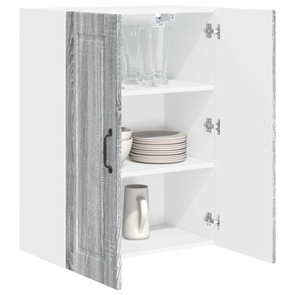 vidaXL Wall Cabinet PORTO Grey Sonoma 60 x 31 x 80 cm Engineered Wood