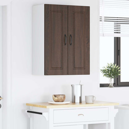 vidaXL Wall Cabinet PORTO Brown Oak 60 x 31 x 80 cm Engineered Wood