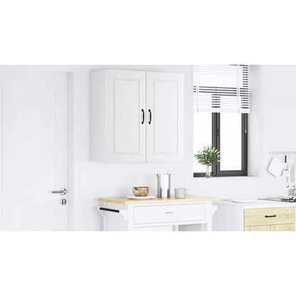 vidaXL Wall Cabinet PORTO White 80 x 31 x 80 cm Engineered Wood