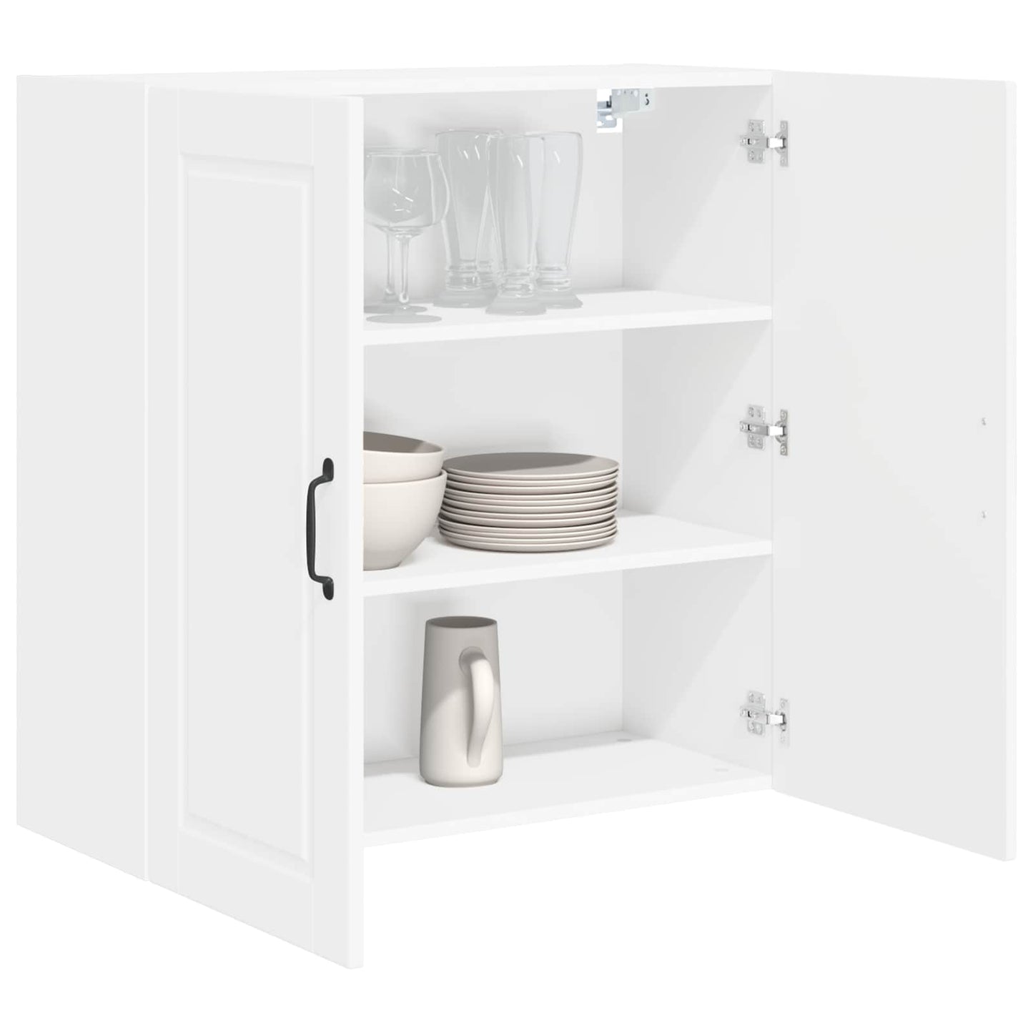 vidaXL Wall Cabinet PORTO White 80 x 31 x 80 cm Engineered Wood
