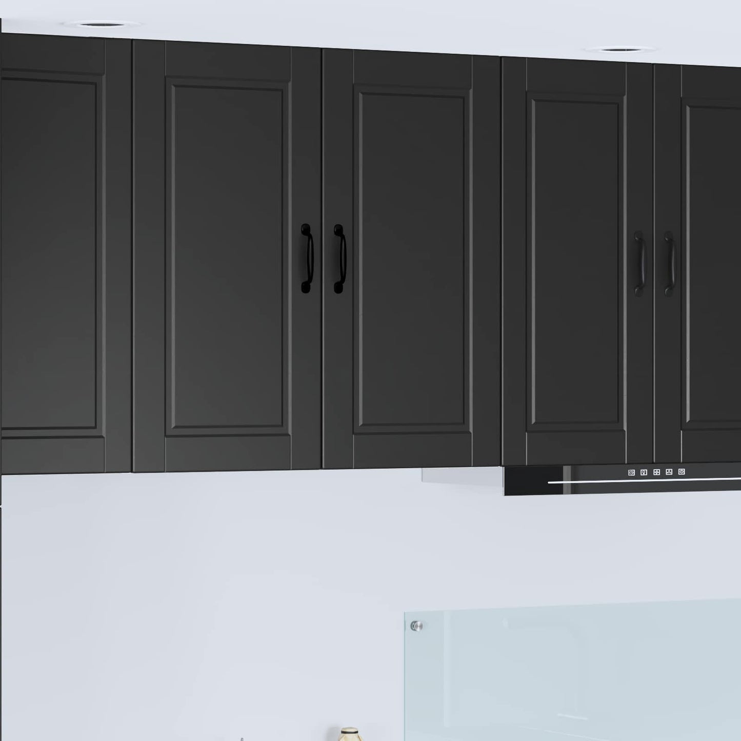 vidaXL Wall Cabinet PORTO Black 80 x 31 x 80 cm Engineered Wood