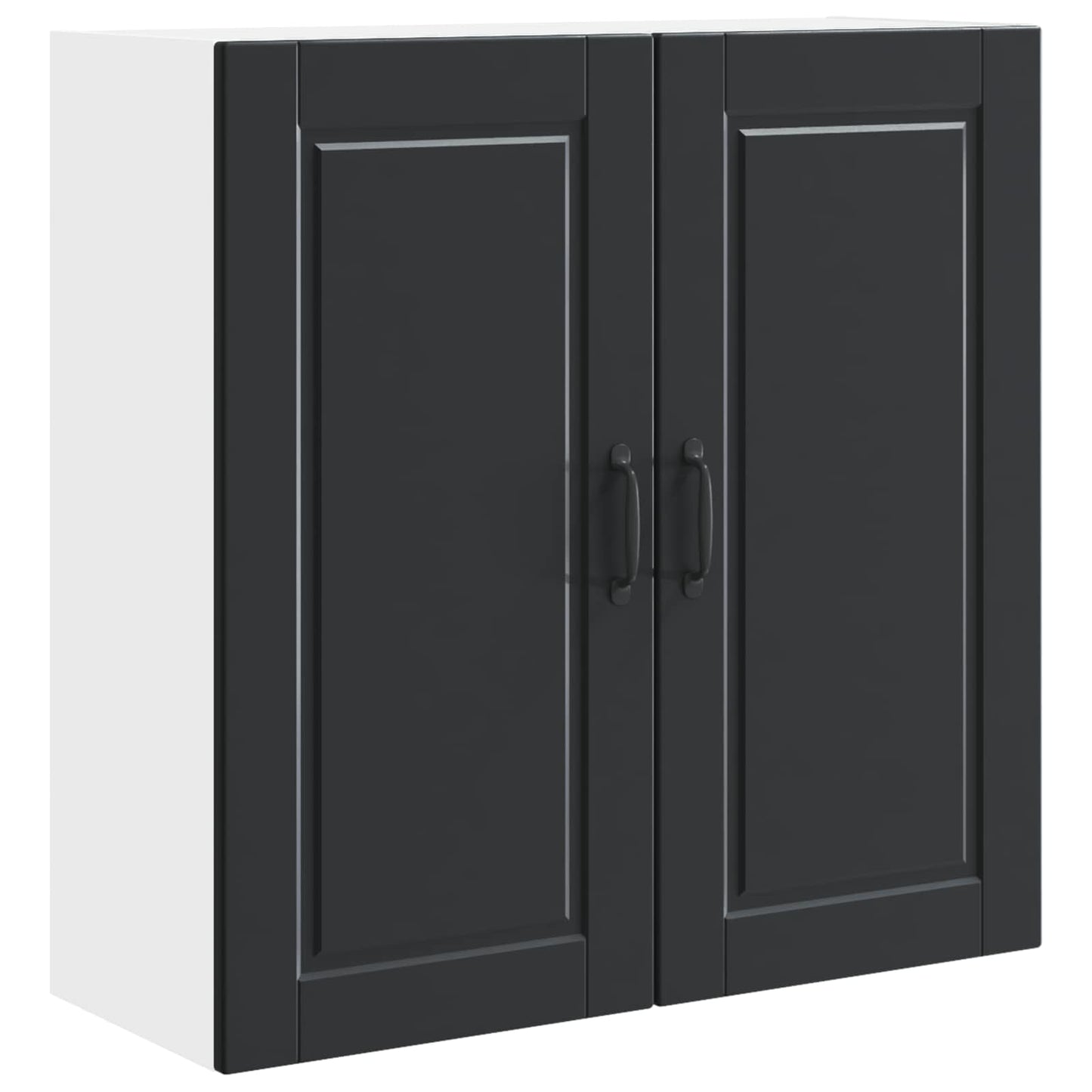 vidaXL Wall Cabinet PORTO Black 80 x 31 x 80 cm Engineered Wood