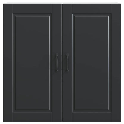 vidaXL Wall Cabinet PORTO Black 80 x 31 x 80 cm Engineered Wood