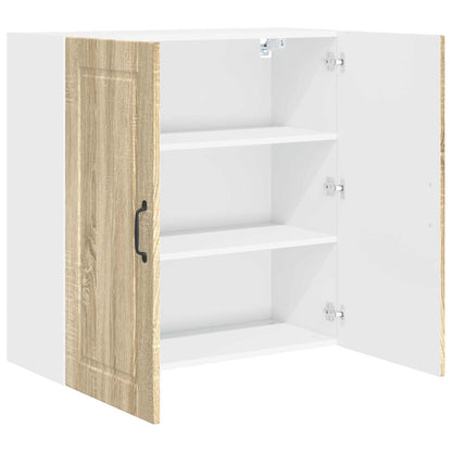 vidaXL Wall Cabinet PORTO Sonoma Oak 80 x 31 x 80 cm Engineered Wood
