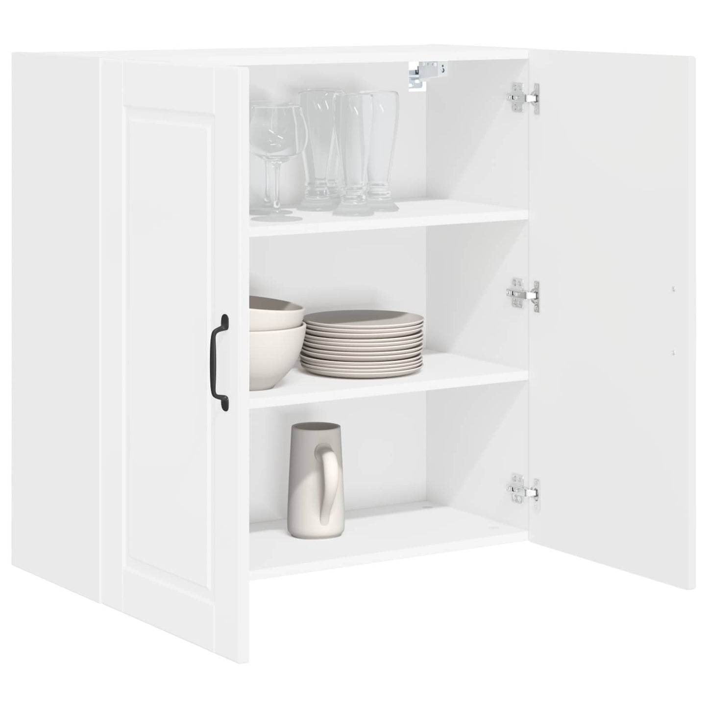 vidaXL Wall Cabinet PORTO High Gloss White 80 x 31 x 80 cm