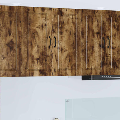 vidaXL Wall Cabinet PORTO Smoked Oak 80 x 31 x 80 cm Engineered Wood