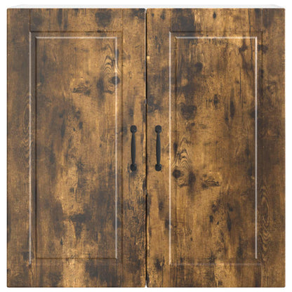 vidaXL Wall Cabinet PORTO Smoked Oak 80 x 31 x 80 cm Engineered Wood