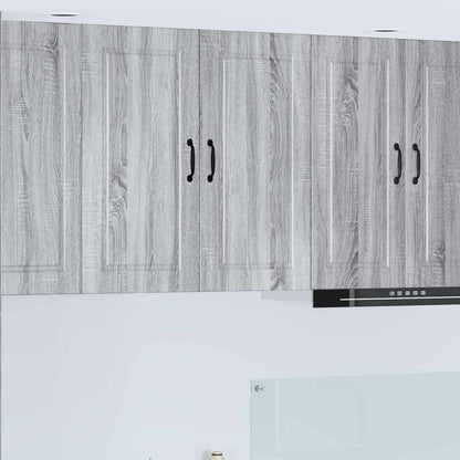 vidaXL Wall Cabinet PORTO Grey Sonoma 80 x 31 x 80 cm Engineered Wood