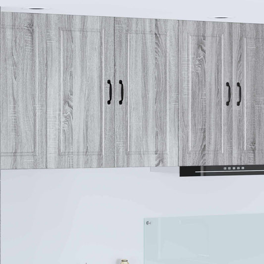 vidaXL Wall Cabinet PORTO Grey Sonoma 80 x 31 x 80 cm Engineered Wood
