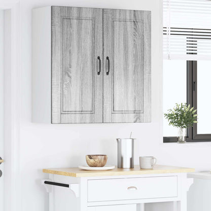 vidaXL Wall Cabinet PORTO Grey Sonoma 80 x 31 x 80 cm Engineered Wood
