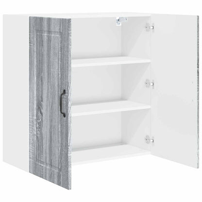 vidaXL Wall Cabinet PORTO Grey Sonoma 80 x 31 x 80 cm Engineered Wood
