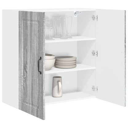 vidaXL Wall Cabinet PORTO Grey Sonoma 80 x 31 x 80 cm Engineered Wood