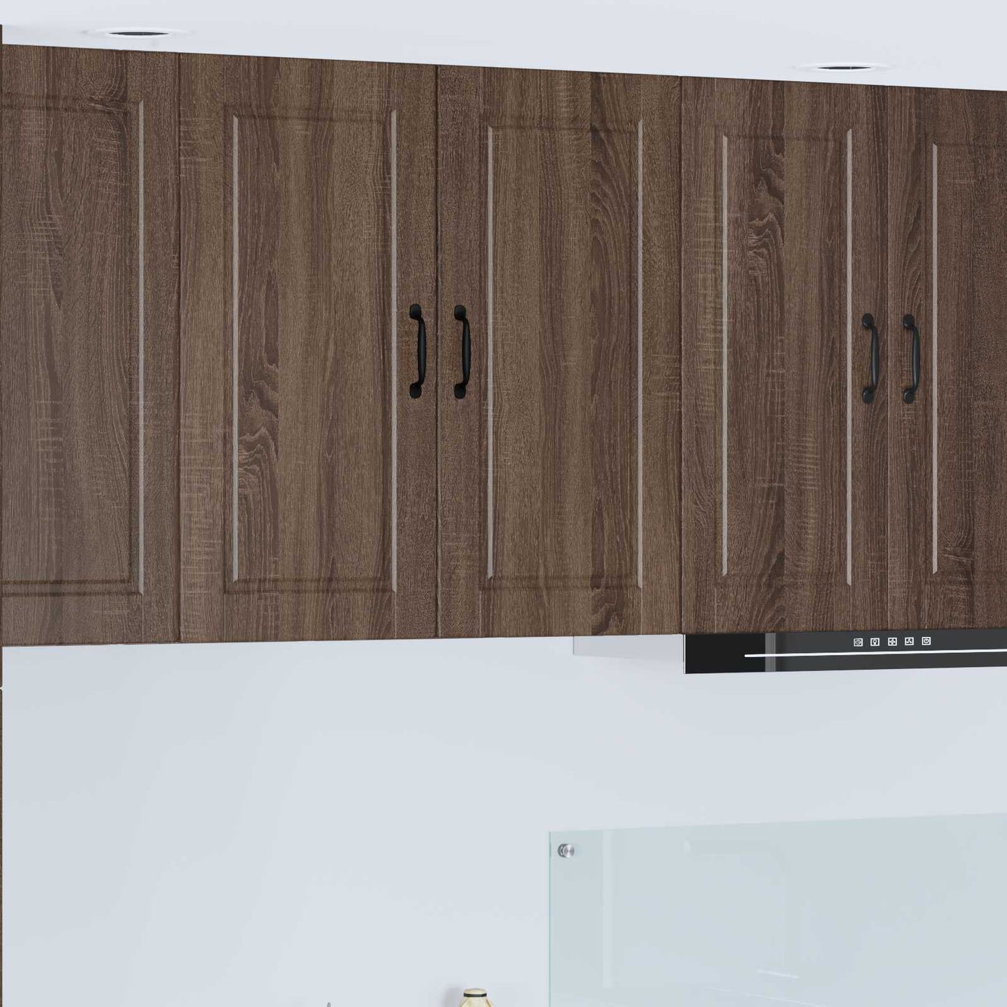 vidaXL Wall Cabinet PORTO Brown Oak 80 x 31 x 80 cm Engineered Wood