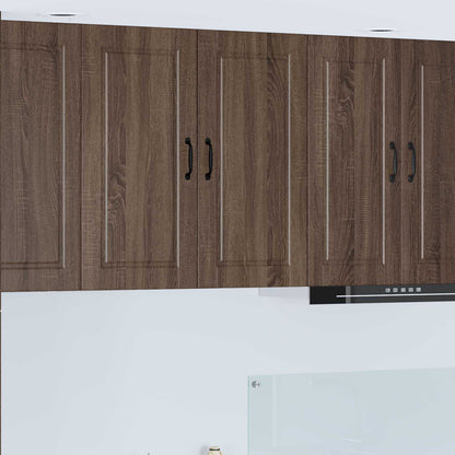 vidaXL Wall Cabinet PORTO Brown Oak 80 x 31 x 80 cm Engineered Wood