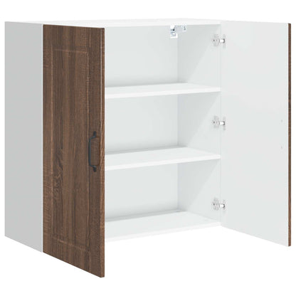 vidaXL Wall Cabinet PORTO Brown Oak 80 x 31 x 80 cm Engineered Wood