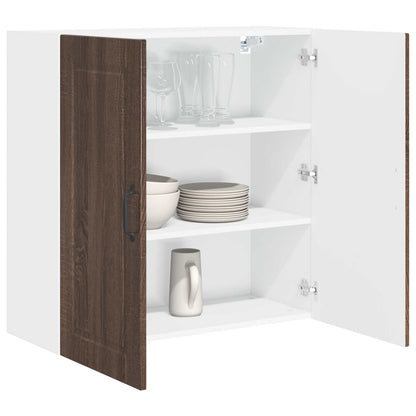 vidaXL Wall Cabinet PORTO Brown Oak 80 x 31 x 80 cm Engineered Wood