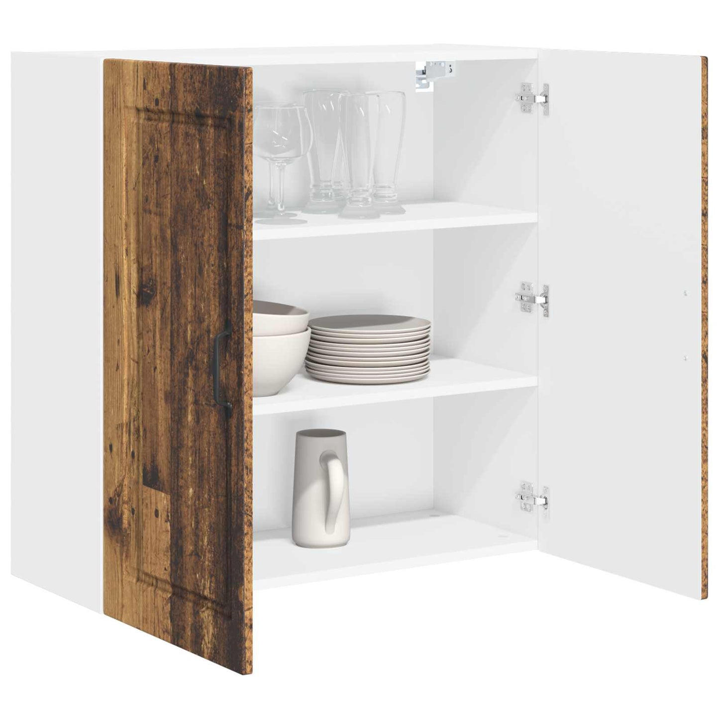 vidaXL Wall Cabinet PORTO Old Wood 80 x 31 x 80 cm Engineered Wood