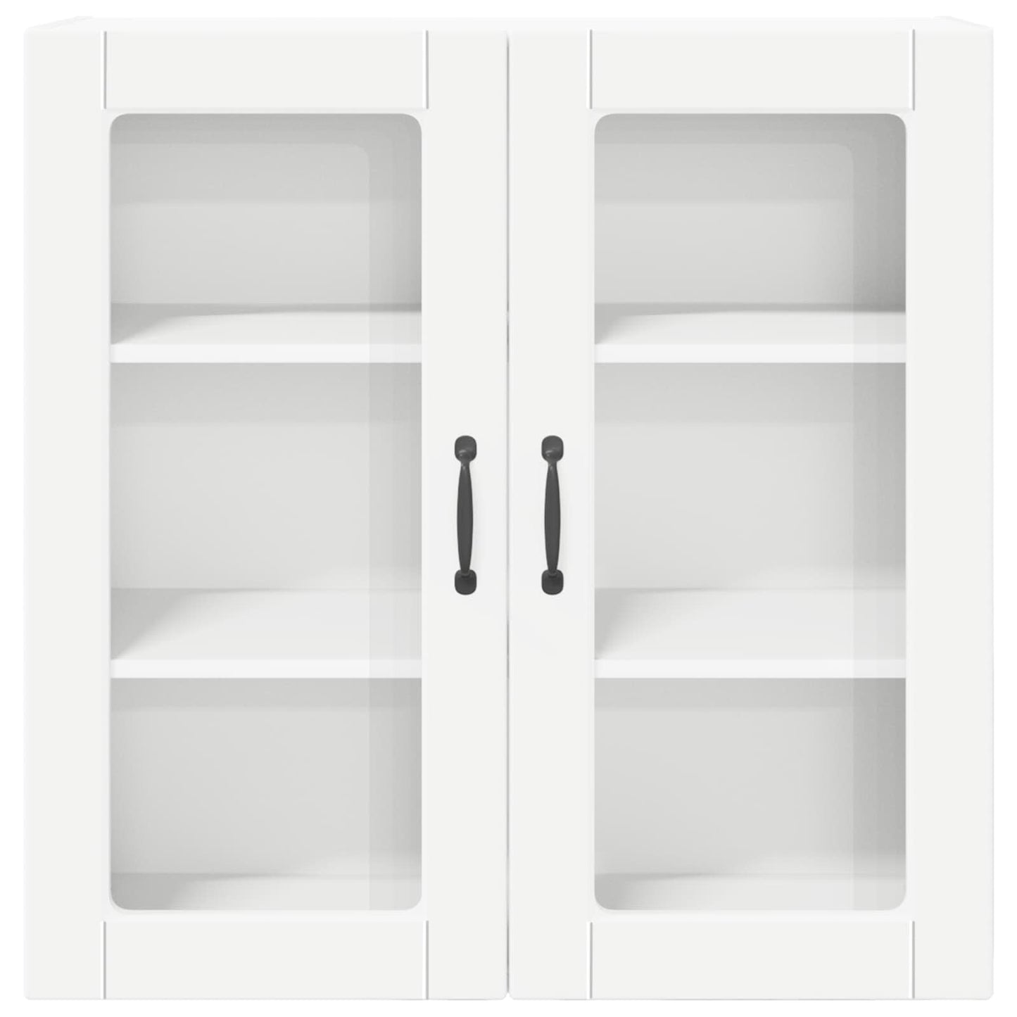vidaXL Wall Glass Cabinet PORTO White 80 x 31 x 80 cm Engineered Wood