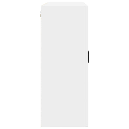 vidaXL Wall Glass Cabinet PORTO White 80 x 31 x 80 cm Engineered Wood
