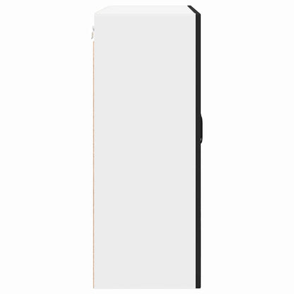 vidaXL Wall Glass Cabinet PORTO Black 80 x 31 x 80 cm Engineered Wood