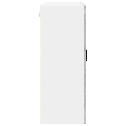 vidaXL Wall Glass Cabinet PORTO Concrete Grey 80 x 31 x 80 cm