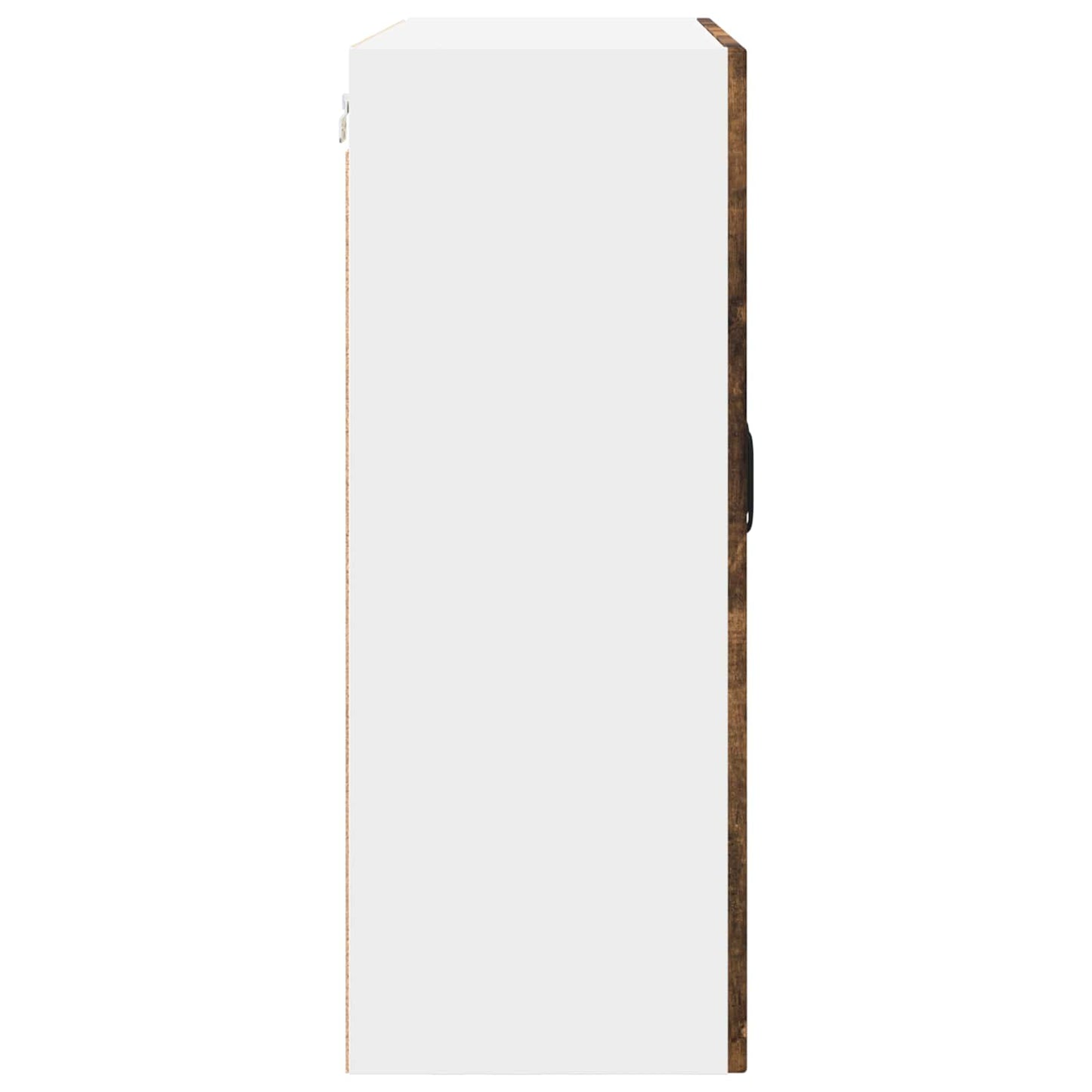 vidaXL Wall Glass Cabinet PORTO Smoked Oak 80 x 31 x 80 cm