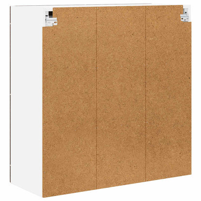 vidaXL Wall Glass Cabinet PORTO Brown Oak 80 x 31 x 80 cm