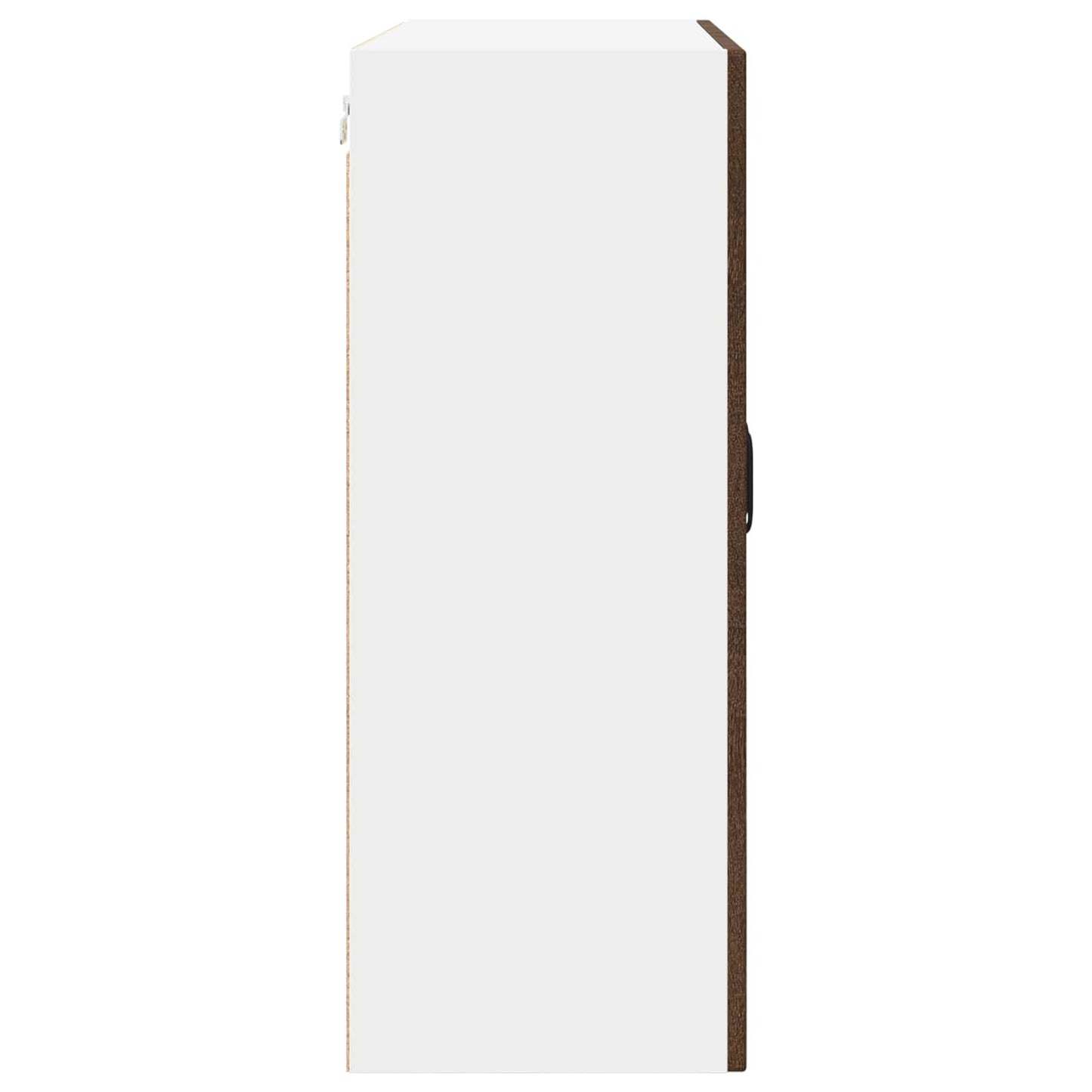 vidaXL Wall Glass Cabinet PORTO Brown Oak 80 x 31 x 80 cm