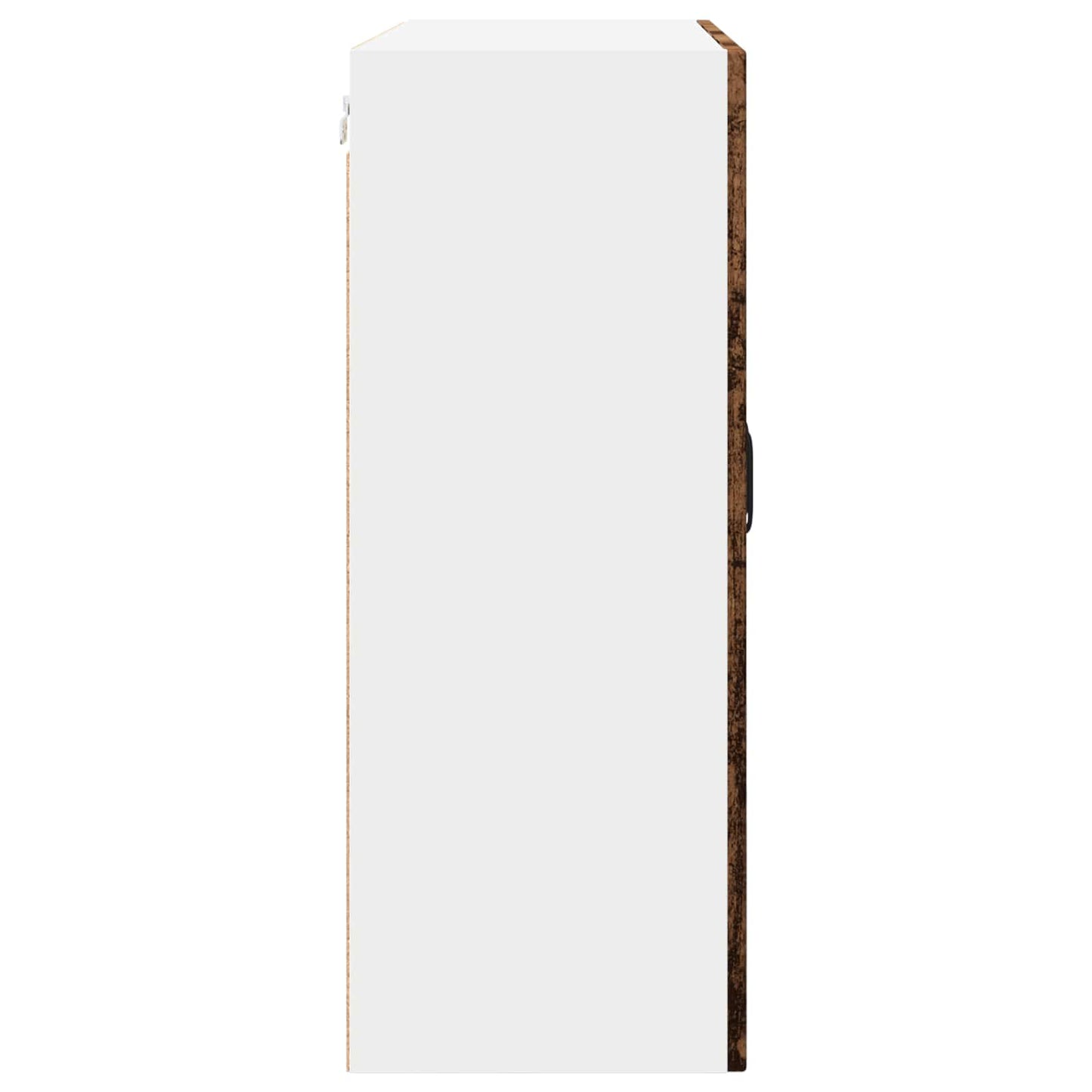 vidaXL Wall Glass Cabinet PORTO Old Wood 80 x 31 x 80 cm