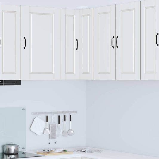 vidaXL Wall Corner Cabinet PORTO White 57 x 57 x 80 cm Engineered Wood