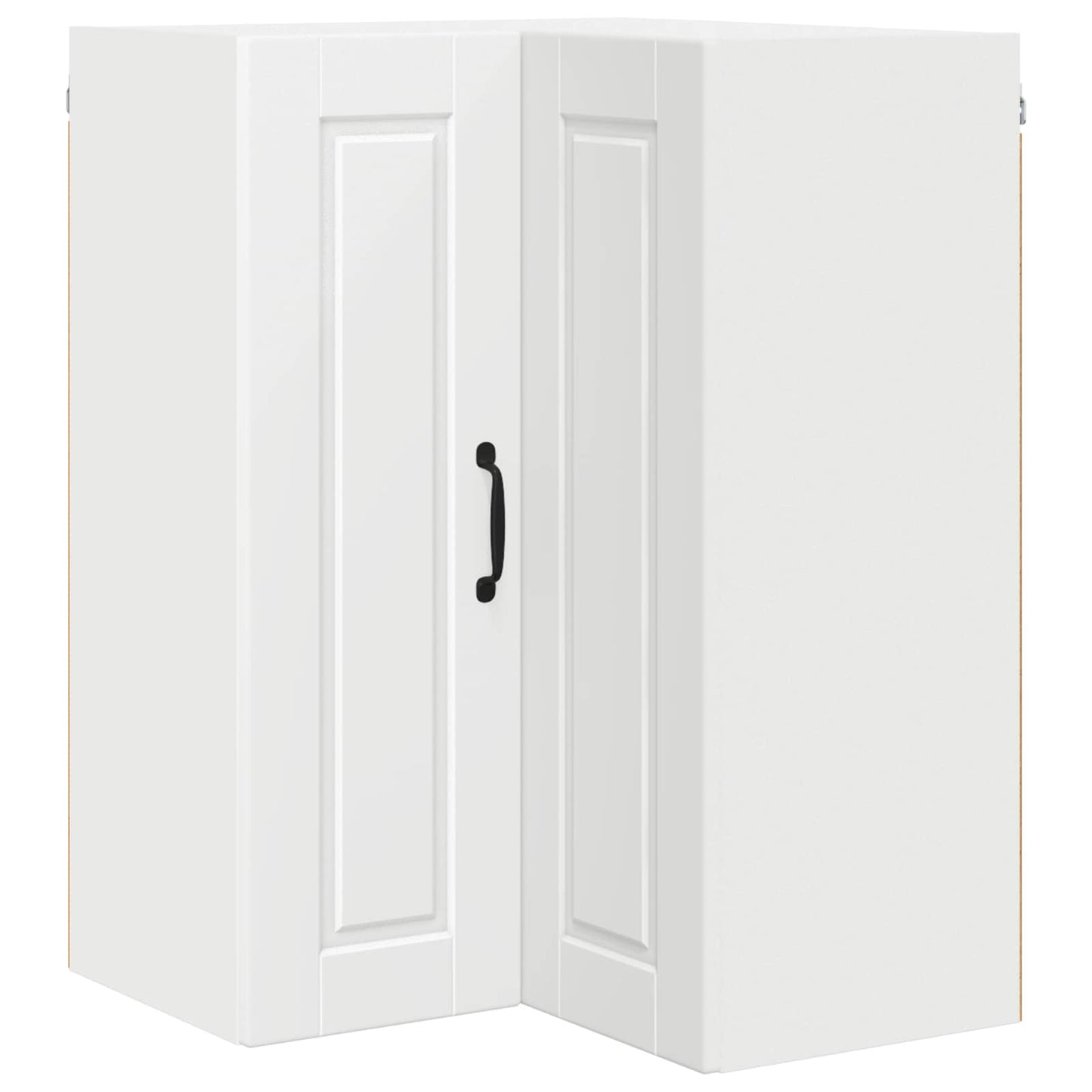 vidaXL Wall Corner Cabinet PORTO White 57 x 57 x 80 cm Engineered Wood