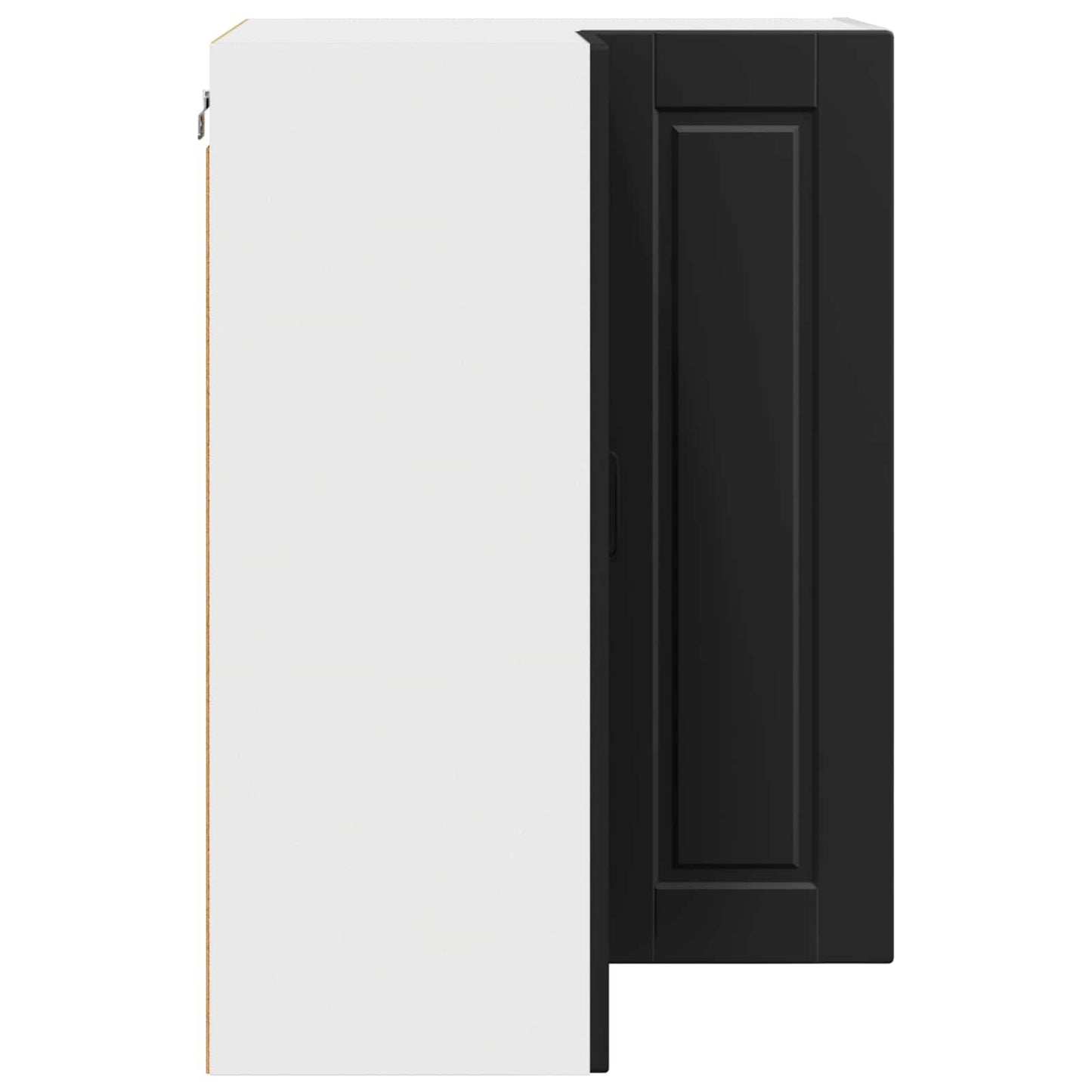 vidaXL Wall Corner Cabinet PORTO Black 57 x 57 x 80 cm Engineered Wood