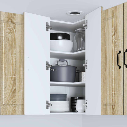 vidaXL Wall Corner Cabinet PORTO Sonoma Oak 57 x 57 x 80 cm
