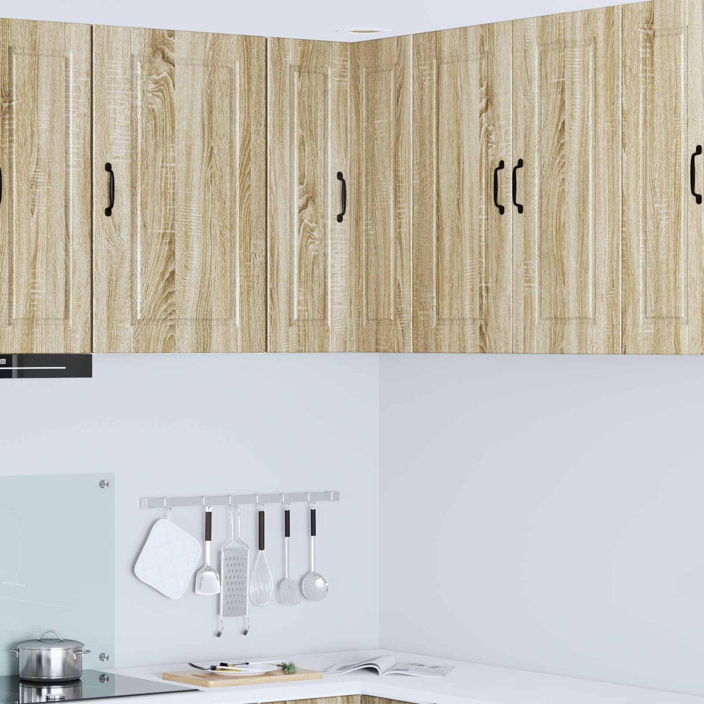 vidaXL Wall Corner Cabinet PORTO Sonoma Oak 57 x 57 x 80 cm