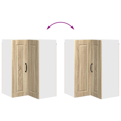 vidaXL Wall Corner Cabinet PORTO Sonoma Oak 57 x 57 x 80 cm