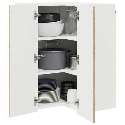 vidaXL Wall Corner Cabinet PORTO Sonoma Oak 57 x 57 x 80 cm
