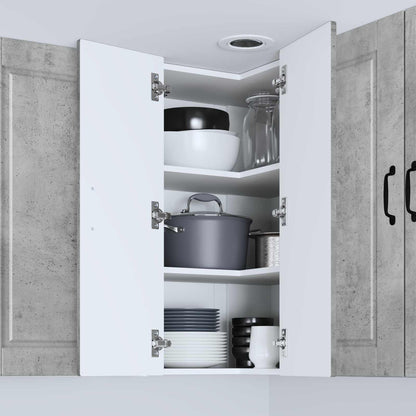 vidaXL Wall Corner Cabinet PORTO Concrete Grey 57 x 57 x 80 cm