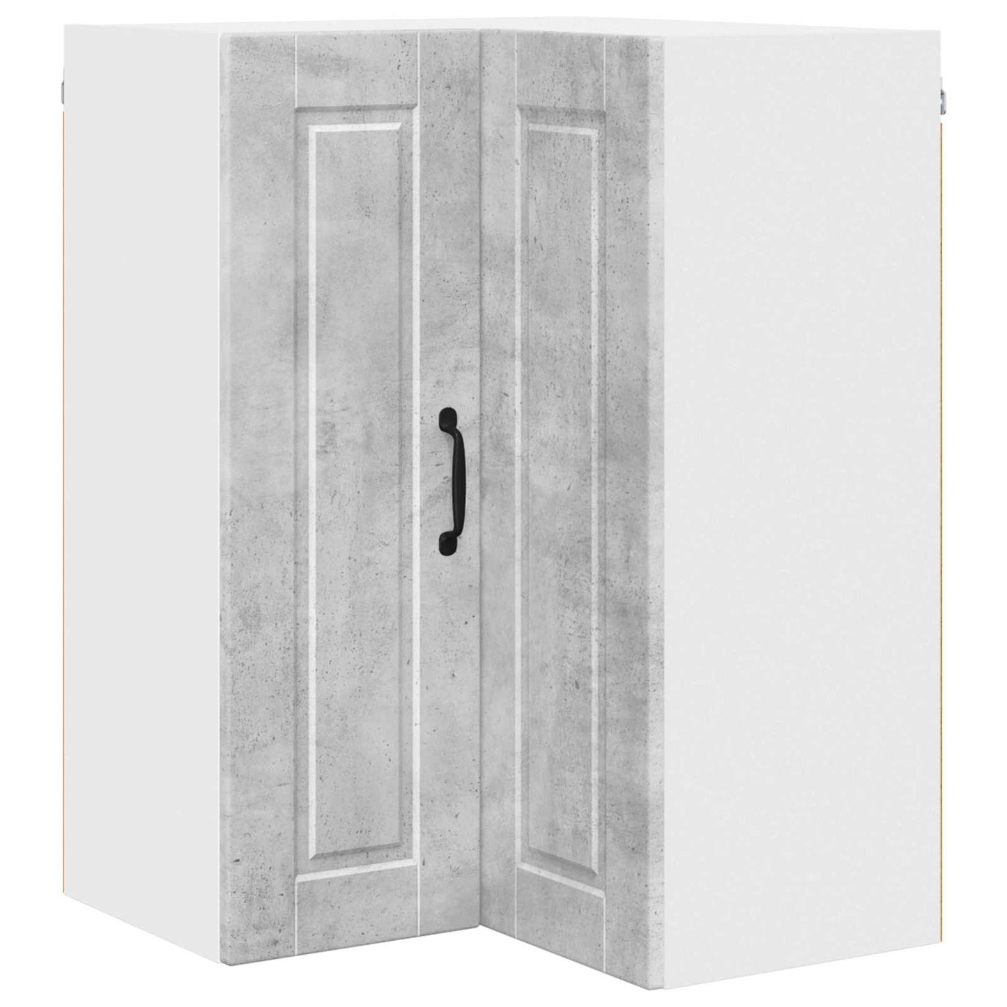 vidaXL Wall Corner Cabinet PORTO Concrete Grey 57 x 57 x 80 cm