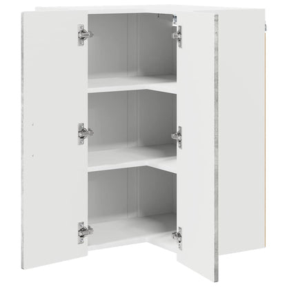 vidaXL Wall Corner Cabinet PORTO Concrete Grey 57 x 57 x 80 cm