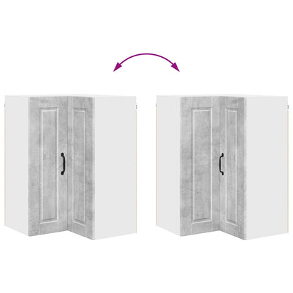 vidaXL Wall Corner Cabinet PORTO Concrete Grey 57 x 57 x 80 cm