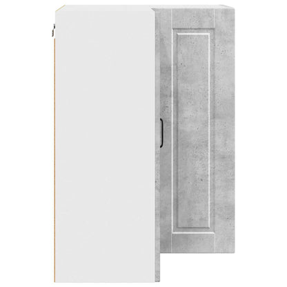 vidaXL Wall Corner Cabinet PORTO Concrete Grey 57 x 57 x 80 cm
