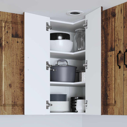 vidaXL Wall Corner Cabinet PORTO Old Wood 57 x 57 x 80 cm