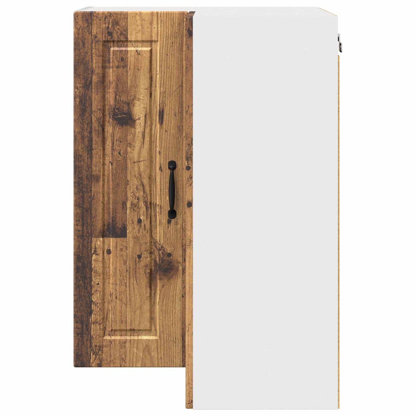 vidaXL Wall Corner Cabinet PORTO Old Wood 57 x 57 x 80 cm